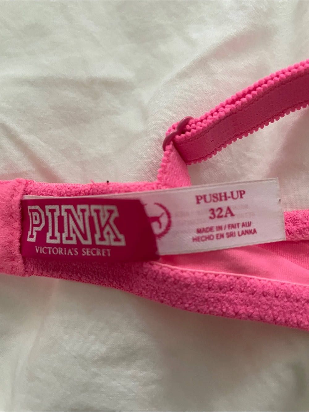 PINK Victoria's Secret Neon Pink Molded Push-Up Bra size 32A - Picture 5 of 8